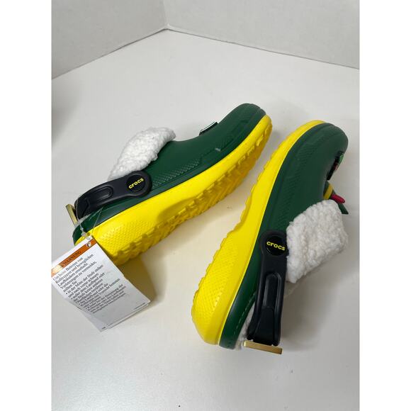 NEW Crocs x Elf Classic Clogs Kids Size 2 Green Yellow Christmas Buddy the Elf - Picture 9 of 9